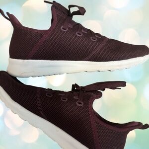 Adidas Originals Women Burgundy Tennis White Light Sole with Laces Size 10